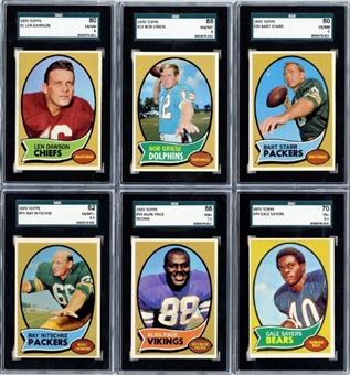 1970 Topps Football Complete Set of 263 Cards with 15 SGC Graded 
